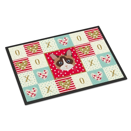 Carolines Treasures 24 x 36 in. Snowshoe Cat Love Indoor or Outdoor Mat CK5167JMAT